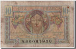 France 10 Francs Banknote, 1947 French Treasury -