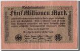 Germany 5 Millionen Mark Banknote, 1923-08-20, KM:105 -