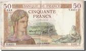 France 50 Francs Banknote, 50 F 1934-1940 ''Cérès'', 1938-05-27 -