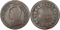 France Decime Coin, Dupré, Geneva, Bronze, Gadoury:187 -