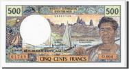French Pacific Territories 500 Francs Banknote, Undated (1992), KM:1a -