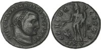 Follis Coin, Maximinus II, Kyzikos, Copper -