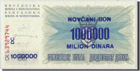 Bosnia - Herzegovina 1,000,000 Dinara Banknote, 1993-11-10, KM:35b -