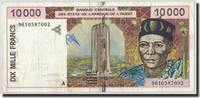 West African States 10,000 Francs Banknote, KM:114Ad -