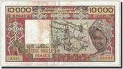 West African States 10,000 Francs Banknote, Undated (1977-92), KM:109Aj -