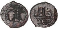 12 Nummi Coin, Heraclius, Alexandria, Copper, Sear:857 -