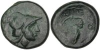 Bronze Æ Coin, Locris, Locris, Athena, Bronze, Bronze -