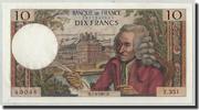 France 10 Francs 10 Francs Voltaire, 1967-09-07, Fayette:62.28, KM:147c -