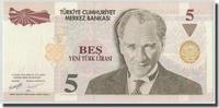 Turkey 5 New Lira Banknote, KM:217 -