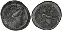 Bronze Æ Coin, Kingdom of Macedonia, Philippe II (359-336 BC), Apollo, Bronze -