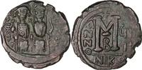 Follis Coin, Justin II, Nicomedia, Copper, Sear:369 -
