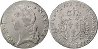 France Ecu Coin, Louis XV, Écu au bandeau, Aix, Silver -