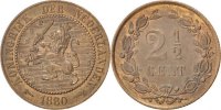 Netherlands 2-1/2 Cent Coin, William III, Bronze, KM:108.1 -