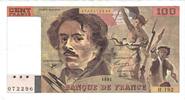 France 100 Francs Delacroix, H.192, Fayette:69bis.04a, KM:154f -