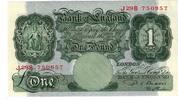 Great Britain 1 Pound Banknote, KM:369b -