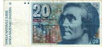 Switzerland 20 Franken Banknote, KM:55e -