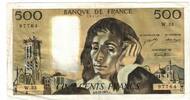 France 500 Francs Pascal, W.33, Fayette:71.10, KM:156b -