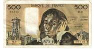 France 500 Francs Pascal, M.37, Fayette:71.10, KM:156b -