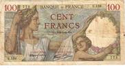 France 100 Francs Sully, U.158, Fayette:26.2, KM:94 -