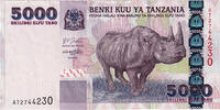 Tanzania 5000 Shilingi Banknote, KM:38 -