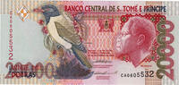20,000 Dobras 1996 Saint Thomas and Prince Geldschein, 1996-10-22, KM:67a UNZ