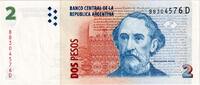 Argentina 2 Pesos Banknote, Undated (2002), KM:352 -