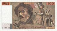 France 100 Francs Delacroix, H.225, Fayette:69bis.8, KM:154g -