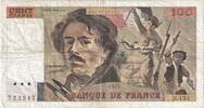 France 100 Francs Delacroix, B.134, Fayette:69.13a, KM:154d -