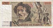 France 100 Francs Delacroix, V.140, Fayette:69.13b, KM:154d -