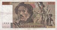 France 100 Francs Delacroix, B.157, Fayette:69bis.2b, KM:154e -