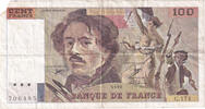 France 100 Francs Delacroix, C.174, Fayette:69bis.2c, KM:154e -