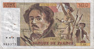 France 100 Francs Delacroix, T.24, Fayette:69.04a, KM:154b -