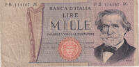 Italy 1000 Lire Banknote, 1971-03-11, KM:101b -