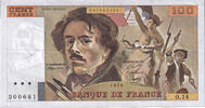 France 100 Francs Delacroix, O.14, Fayette:69.02C, KM:154a -
