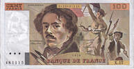 France 100 Francs Delacroix, X.17, Fayette:69.02C, KM:154a -