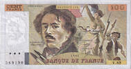 France 100 Francs Delacroix, V.89, Fayette:69.8b, KM:154b -