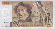 France 100 Francs Delacroix, G.93, Fayette:69.09, KM:154b -