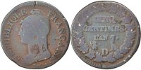 France 5 Centimes Coin, Dupré, Lyon, Bronze, KM:640.5 -
