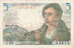 France 5 Francs Berger, U.82, Fayette:05.04, KM:98a -