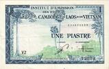 French Indo-China 1 Piastre = 1 Dong FRENCH INDO-CHINA, Undated (1954), KM:105 -