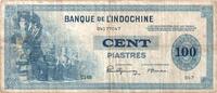 French Indo-China 100 Piastres FRENCH INDO-CHINA, undated (1945), KM:78a -