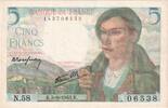France 5 Francs Berger, 1943-08-05, N.58 -