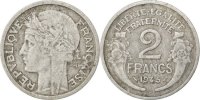 France 2 Francs Coin, Morlon, Castelsarrasin, Aluminum -