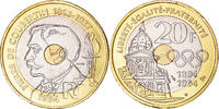 France 20 Francs Coin, Pierre de Coubertin, Monnaie de Paris, ESSAI -