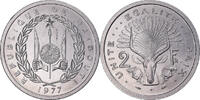 Djibouti 2 Francs Coin, Monnaie de Paris, ESSAI, Aluminum -