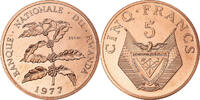 Rwanda 5 Francs Coin, Monnaie de Paris, ESSAI, Bronze, KM:E5 -