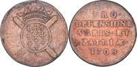France 10 Sols Coin, Lille, siege of the city, Copper -