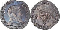 France Teston Coin, Henri II, Toulouse, Buste D, Silver -