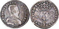 France 1/2 teston à la tête nue Coin, Henri II, Bust A, Bayonne -