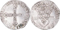 France 1/4 Ecu Coin, Henri III, Saint-Lô, Silver -